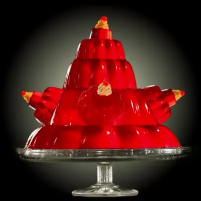 Animated loop of a wobbly jelly, by Helen Judge